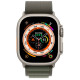 Apple Watch Ultra Titanium, Green Alpine Loop (Large), LTE