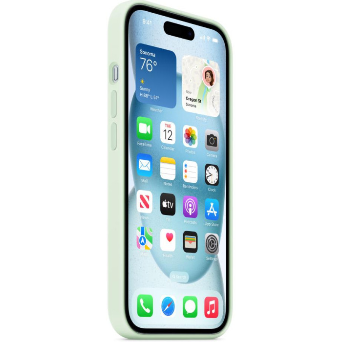 Чохол для iPhone 15 - Silicone MagSafe, Soft Mint (HC)