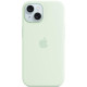 Чохол для iPhone 15 - Silicone MagSafe, Soft Mint (HC)