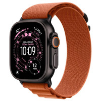 Apple Watch Ultra 3 Black Titanium, Terra Cotta Alpine Loop, (Large), LTE