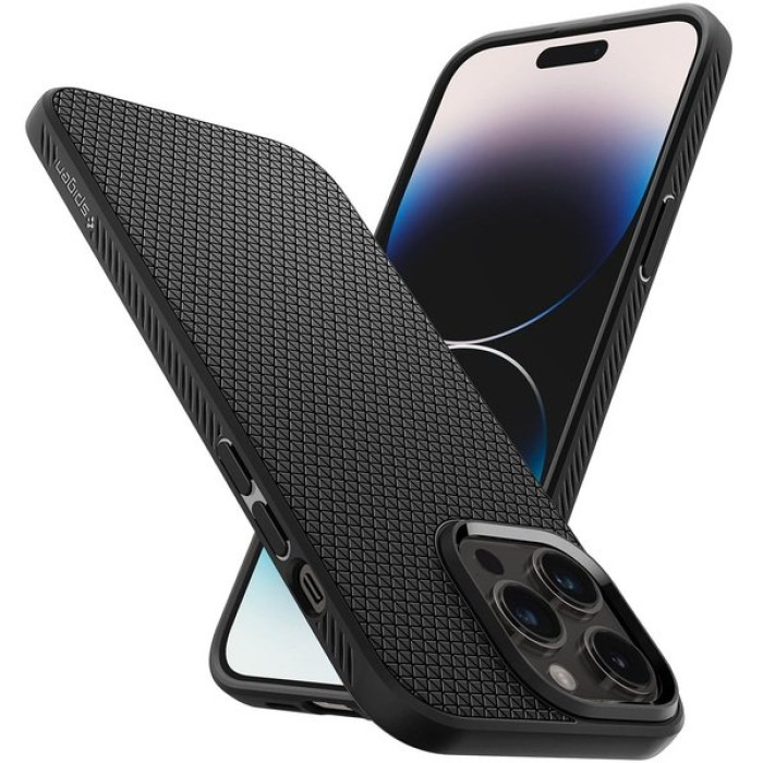 Чохол для iPhone 14 Pro - Spigen Liquid Air, Matte Black