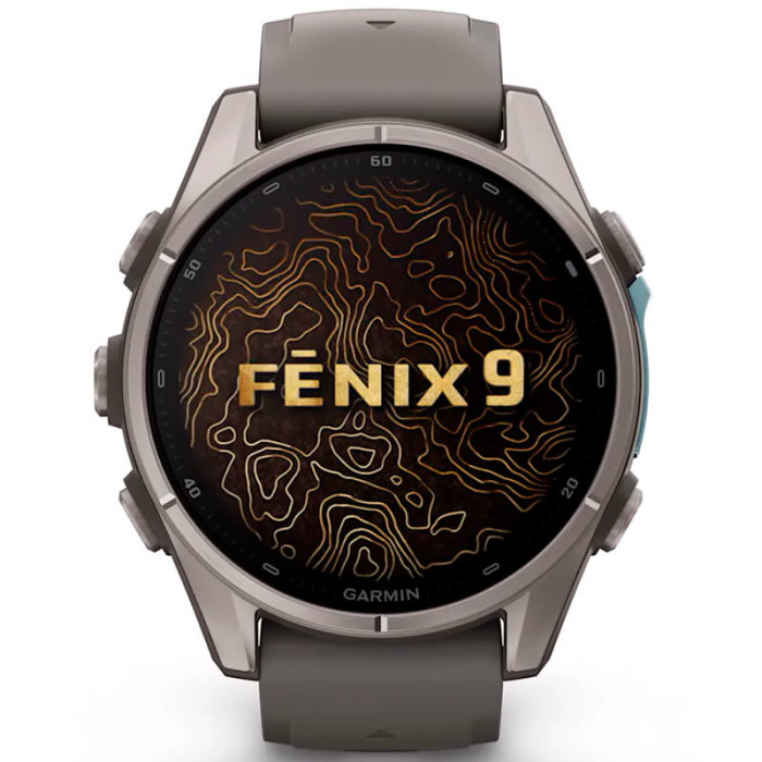 Смарт-годинник Garmin Fenix 9 51mm AMOLED Carbon Gray DLC Titanium w. Black Silicone Band, Як Новий