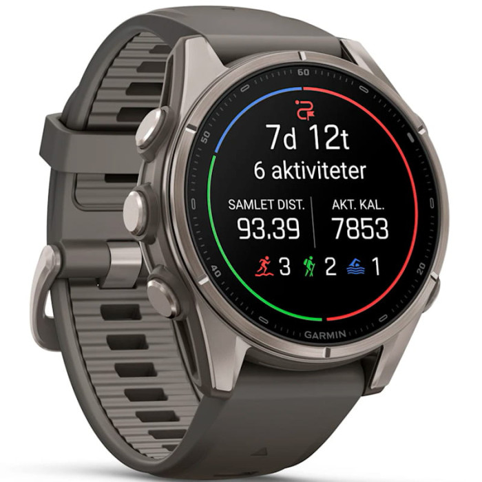 Смарт-годинник Garmin Fenix 9 51mm AMOLED Carbon Gray DLC Titanium w. Black Silicone Band, Як Новий