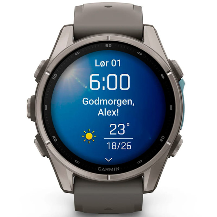 Смарт-годинник Garmin Fenix 9 51mm AMOLED Carbon Gray DLC Titanium w. Black Silicone Band, Як Новий
