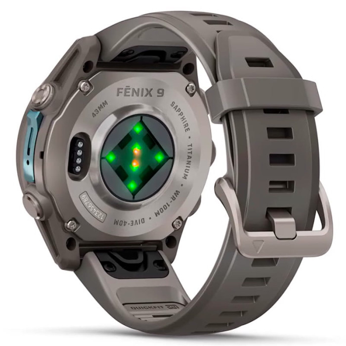 Смарт-годинник Garmin Fenix 9 51mm AMOLED Carbon Gray DLC Titanium w. Black Silicone Band, Як Новий