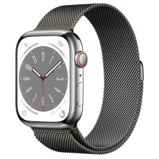 Apple Watch S8 45mm Graphite Stainless Steel, Graphite Milanese Loop (LTE)