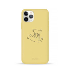 Чохол для iPhone 11 Pro Max - Pump Silicone Minimalistic Case, Cat on Cat