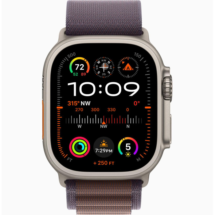 Apple Watch Ultra 2 Titanium, Indigo Alpine Loop (Small), LTE