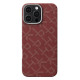 Чохол для iPhone 16 Pro Max - Pitaka Monogram Tactile Woven MagSafe, Red / Gold