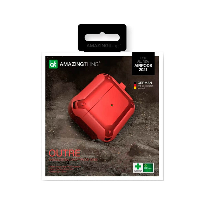 Чохол для Apple AirPods 3 - AmazingThing Outre Drop proof Case, Galaxy Red