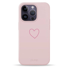 Чохол для iPhone 14 Pro - Pump Silicone Minimalistic MagSafe, Kvitvoe Heart