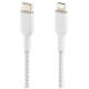 Кабель USB-C to Lightning - Belkin, Braided 2m, Silver