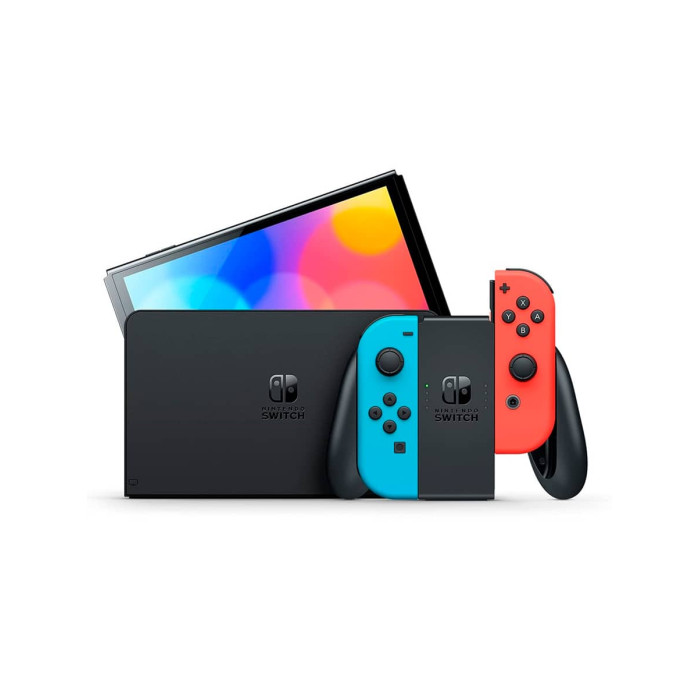 Портативна ігрова приставка - Nintendo Switch OLED Neon Blue and Neon Red Joy-Con