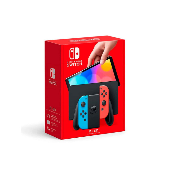 Портативна ігрова приставка - Nintendo Switch OLED Neon Blue and Neon Red Joy-Con