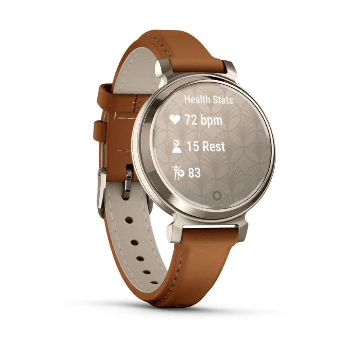 Смарт-годинник Garmin Lily 2 Classic Cream Gold with Tan Leather Band